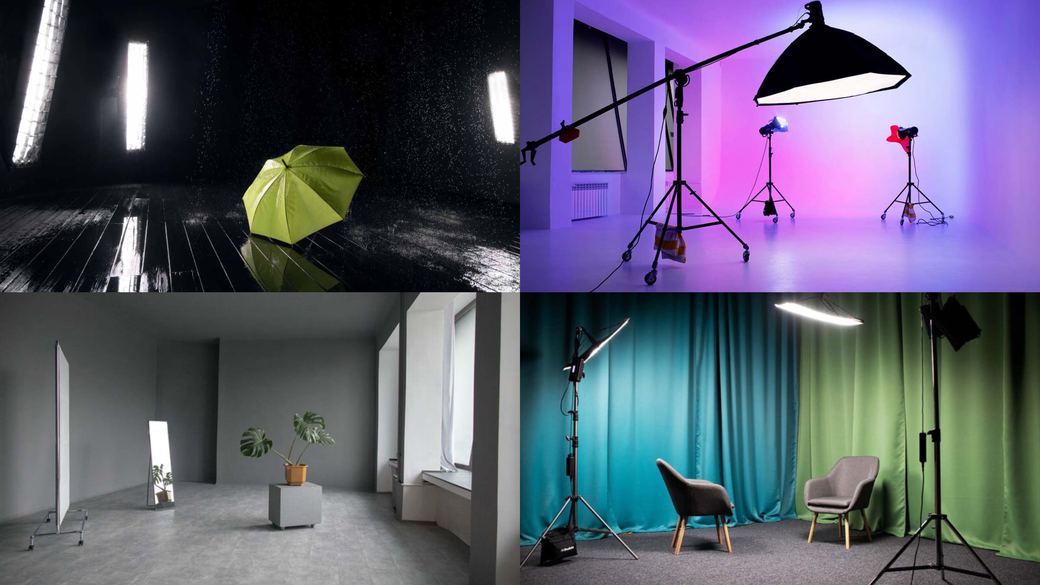 Creative portrait photography with carefully balanced lighting and composition